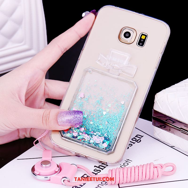 Etui Samsung Galaxy S6 Edge Quicksand Gwiazda Ochraniacz, Futerał Samsung Galaxy S6 Edge Niebieski Miękki Rhinestone