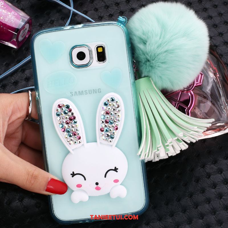 Etui Samsung Galaxy S6 Edge Silikonowe Telefon Komórkowy Zielony, Futerał Samsung Galaxy S6 Edge Rhinestone Gwiazda Ochraniacz