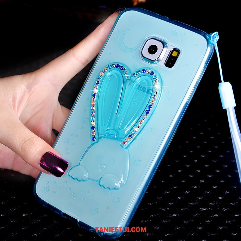 Etui Samsung Galaxy S6 Gwiazda Przezroczysty Telefon Komórkowy, Futerał Samsung Galaxy S6 Fioletowy Ochraniacz Rhinestone