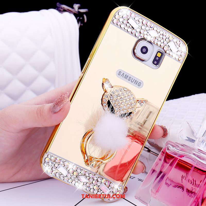 Etui Samsung Galaxy S6 Metal Rhinestone Mały, Pokrowce Samsung Galaxy S6 Telefon Komórkowy Gwiazda Ochraniacz Champagner Farbe