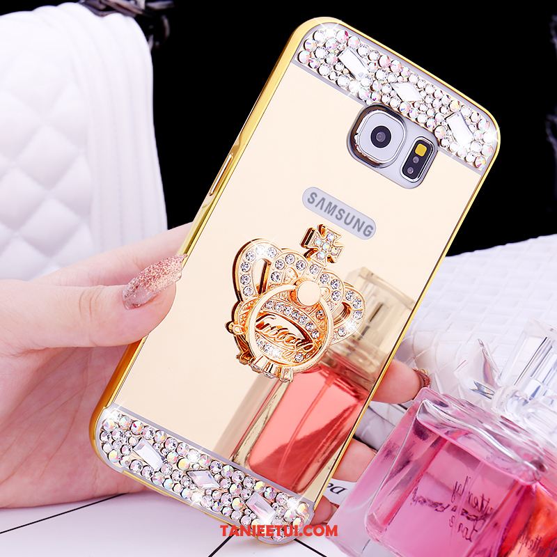 Etui Samsung Galaxy S6 Metal Rhinestone Mały, Pokrowce Samsung Galaxy S6 Telefon Komórkowy Gwiazda Ochraniacz Champagner Farbe