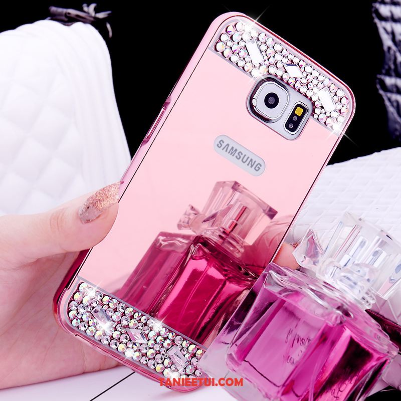 Etui Samsung Galaxy S6 Metal Rhinestone Mały, Pokrowce Samsung Galaxy S6 Telefon Komórkowy Gwiazda Ochraniacz Champagner Farbe