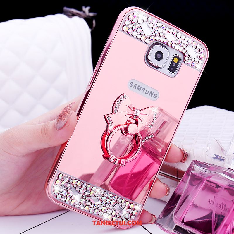 Etui Samsung Galaxy S6 Metal Rhinestone Mały, Pokrowce Samsung Galaxy S6 Telefon Komórkowy Gwiazda Ochraniacz Champagner Farbe