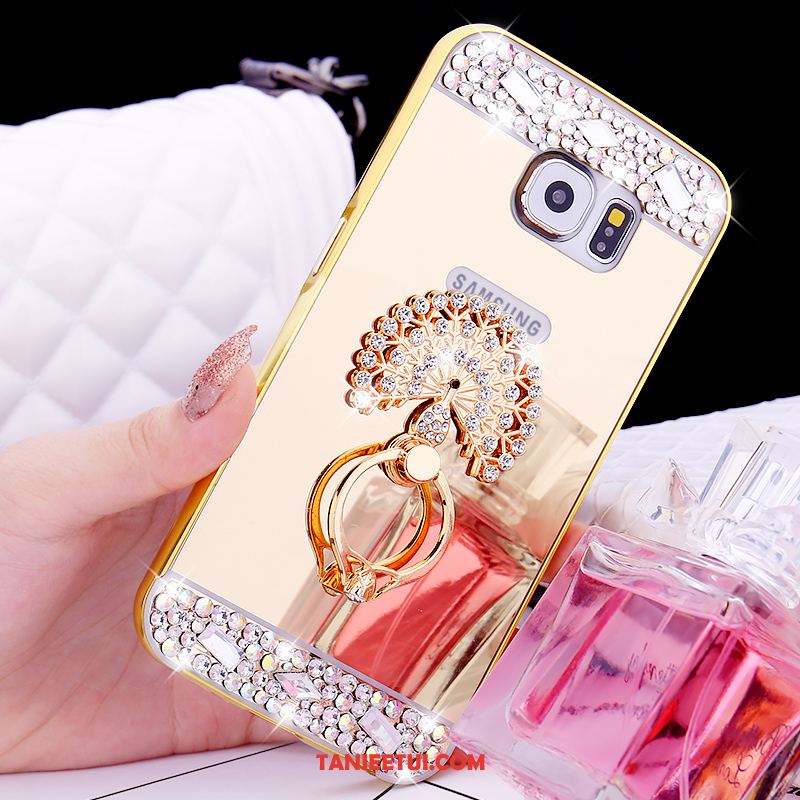 Etui Samsung Galaxy S6 Metal Rhinestone Mały, Pokrowce Samsung Galaxy S6 Telefon Komórkowy Gwiazda Ochraniacz Champagner Farbe