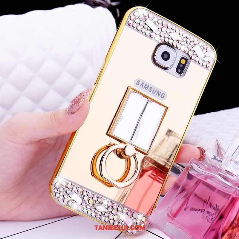 Etui Samsung Galaxy S6 Metal Rhinestone Mały, Pokrowce Samsung Galaxy S6 Telefon Komórkowy Gwiazda Ochraniacz Champagner Farbe