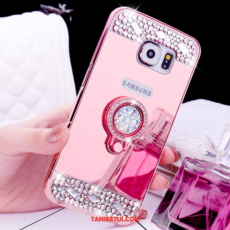 Etui Samsung Galaxy S6 Metal Rhinestone Mały, Pokrowce Samsung Galaxy S6 Telefon Komórkowy Gwiazda Ochraniacz Champagner Farbe