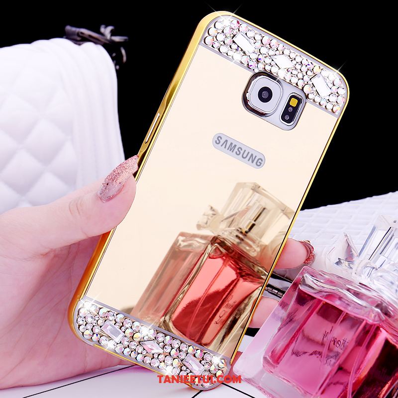 Etui Samsung Galaxy S6 Metal Rhinestone Mały, Pokrowce Samsung Galaxy S6 Telefon Komórkowy Gwiazda Ochraniacz Champagner Farbe