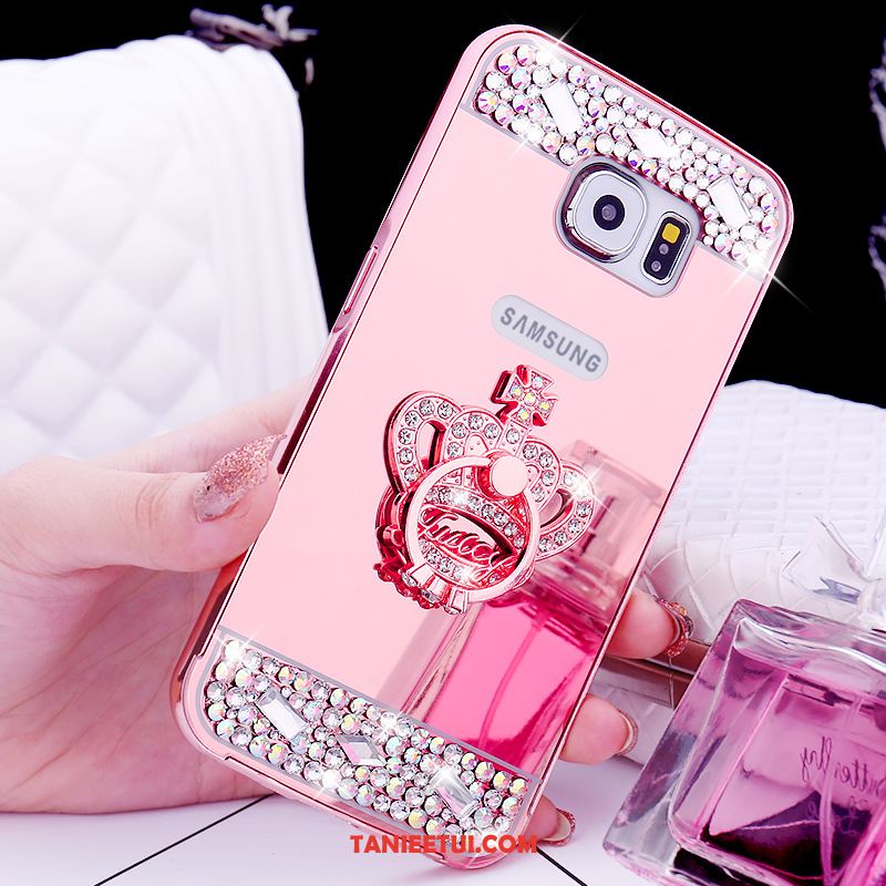 Etui Samsung Galaxy S6 Metal Rhinestone Mały, Pokrowce Samsung Galaxy S6 Telefon Komórkowy Gwiazda Ochraniacz Champagner Farbe