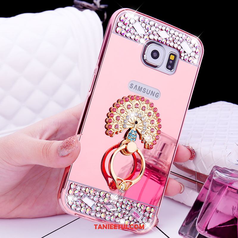 Etui Samsung Galaxy S6 Metal Rhinestone Mały, Pokrowce Samsung Galaxy S6 Telefon Komórkowy Gwiazda Ochraniacz Champagner Farbe