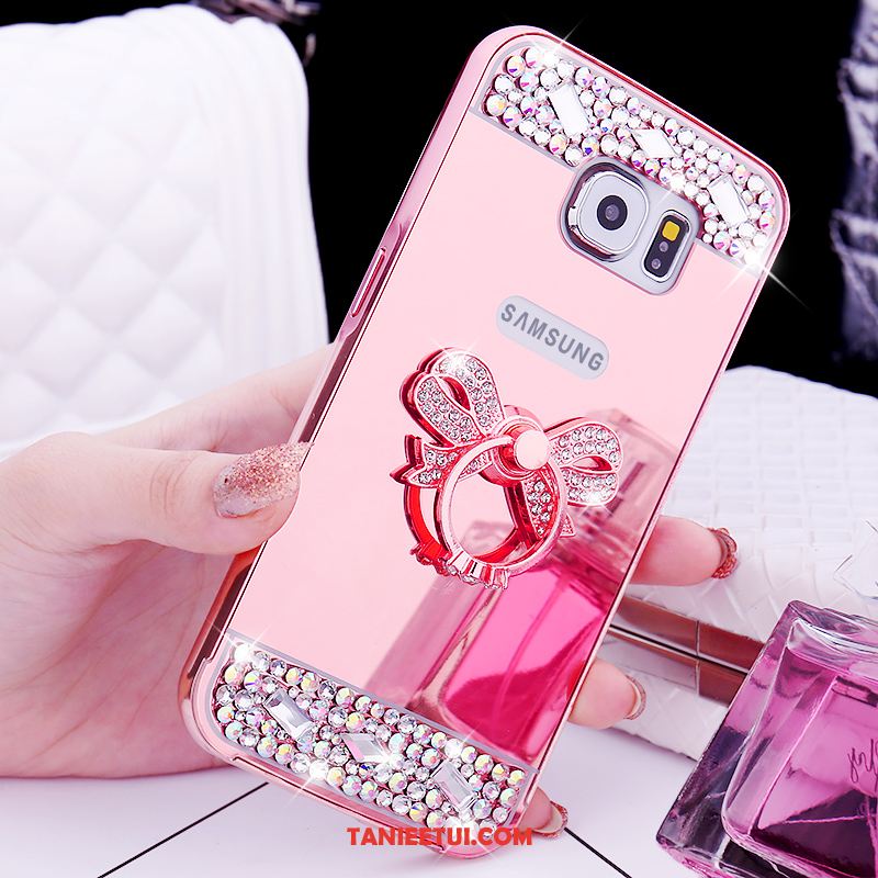 Etui Samsung Galaxy S6 Metal Rhinestone Mały, Pokrowce Samsung Galaxy S6 Telefon Komórkowy Gwiazda Ochraniacz Champagner Farbe