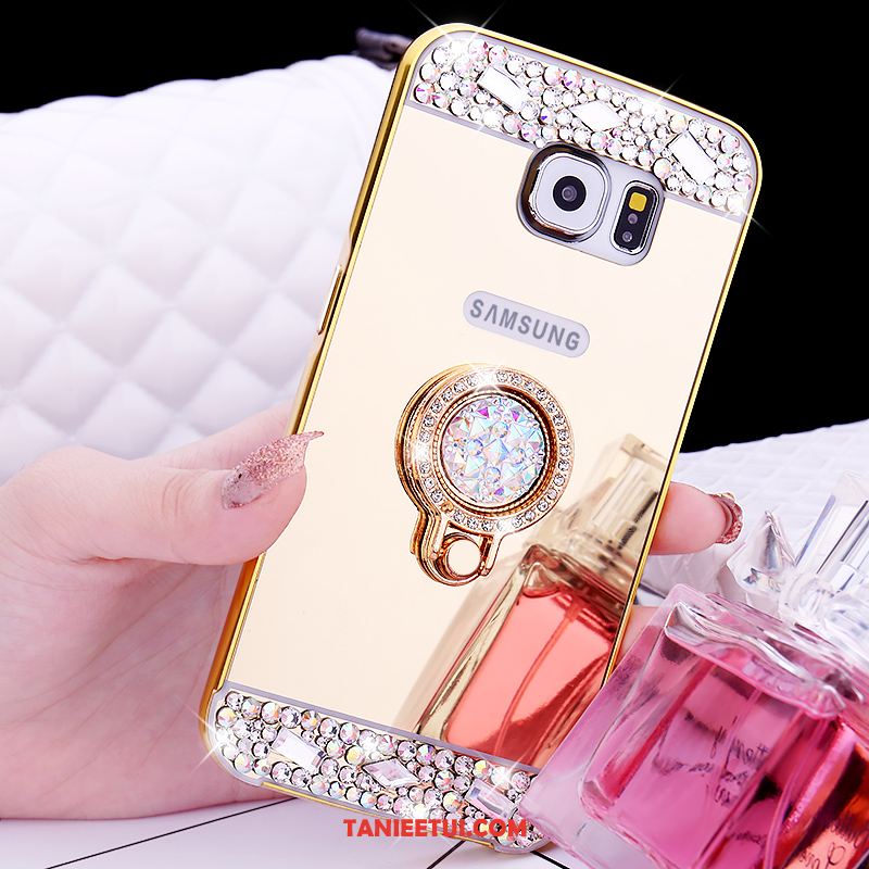 Etui Samsung Galaxy S6 Metal Rhinestone Mały, Pokrowce Samsung Galaxy S6 Telefon Komórkowy Gwiazda Ochraniacz Champagner Farbe