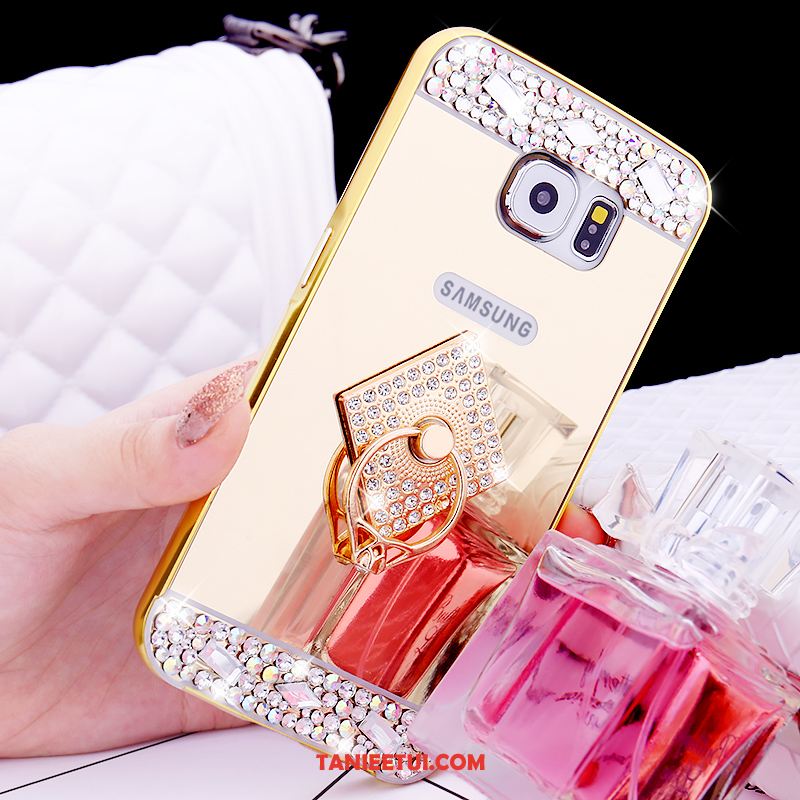 Etui Samsung Galaxy S6 Metal Rhinestone Mały, Pokrowce Samsung Galaxy S6 Telefon Komórkowy Gwiazda Ochraniacz Champagner Farbe