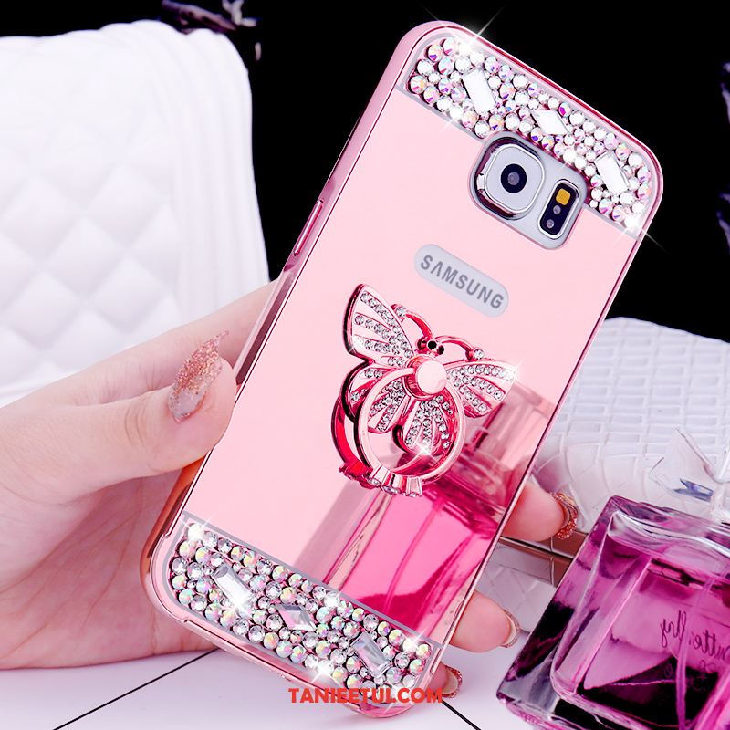 Etui Samsung Galaxy S6 Metal Rhinestone Mały, Pokrowce Samsung Galaxy S6 Telefon Komórkowy Gwiazda Ochraniacz Champagner Farbe