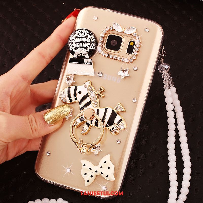 Etui Samsung Galaxy S6 Telefon Komórkowy Rhinestone Miękki, Obudowa Samsung Galaxy S6 Gwiazda Ochraniacz Ring