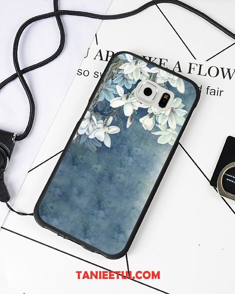 Etui Samsung Galaxy S6 Wiszące Ozdoby Krata Ring, Futerał Samsung Galaxy S6 Telefon Komórkowy Gwiazda Miękki