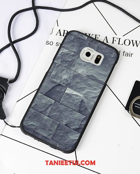 Etui Samsung Galaxy S6 Wiszące Ozdoby Krata Ring, Futerał Samsung Galaxy S6 Telefon Komórkowy Gwiazda Miękki