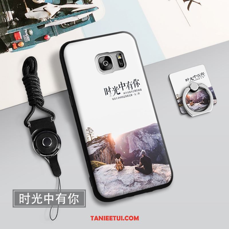 Etui Samsung Galaxy S7 Edge Biały Ring Telefon Komórkowy, Futerał Samsung Galaxy S7 Edge Kreatywne Gwiazda