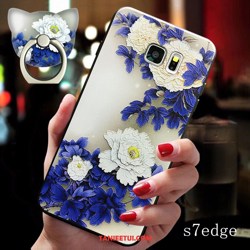 Etui Samsung Galaxy S7 Edge Kreatywne Niebieski Ring, Obudowa Samsung Galaxy S7 Edge Gwiazda Chiński Styl Wspornik