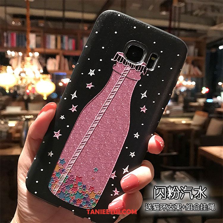 Etui Samsung Galaxy S7 Edge Różowe Telefon Komórkowy Miękki, Futerał Samsung Galaxy S7 Edge All Inclusive Wspornik Gwiazda