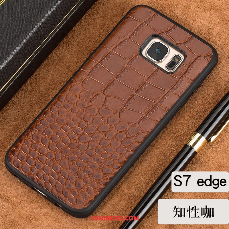 Etui Samsung Galaxy S7 Edge Telefon Komórkowy Chłodzenie Skórzany Futerał, Futerał Samsung Galaxy S7 Edge Nowy Gwiazda Cienkie Braun