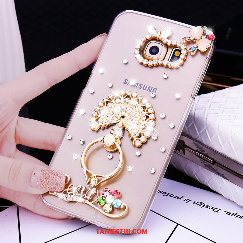 Etui Samsung Galaxy S7 Edge Telefon Komórkowy Gwiazda Kwiaty, Futerał Samsung Galaxy S7 Edge Ring Mały Różowe