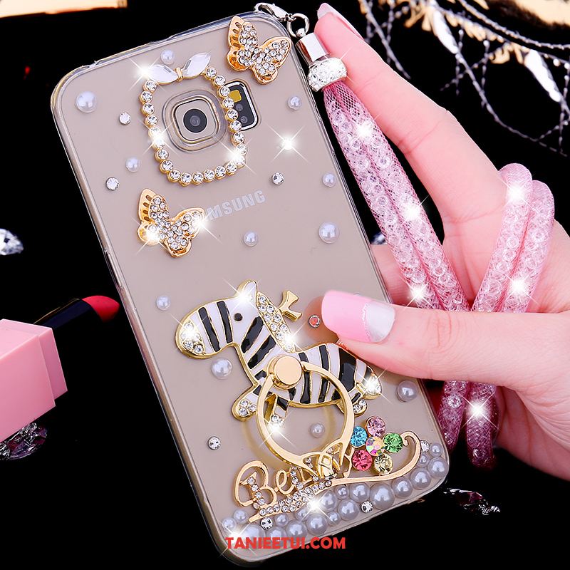 Etui Samsung Galaxy S7 Edge Telefon Komórkowy Tendencja Ochraniacz, Obudowa Samsung Galaxy S7 Edge Różowe Silikonowe Rhinestone