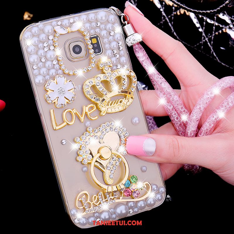 Etui Samsung Galaxy S7 Edge Telefon Komórkowy Tendencja Ochraniacz, Obudowa Samsung Galaxy S7 Edge Różowe Silikonowe Rhinestone