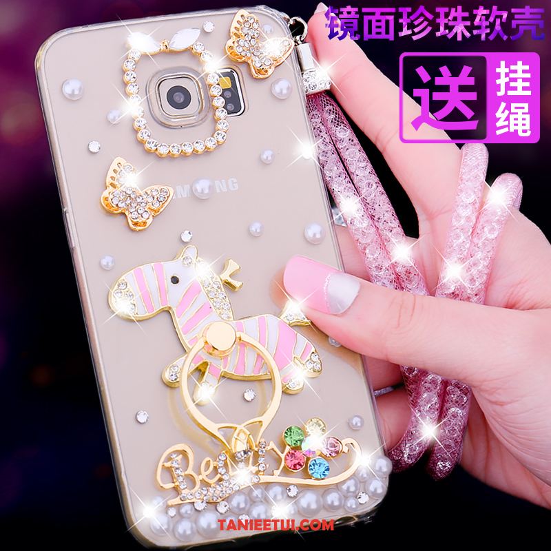 Etui Samsung Galaxy S7 Edge Telefon Komórkowy Tendencja Ochraniacz, Obudowa Samsung Galaxy S7 Edge Różowe Silikonowe Rhinestone