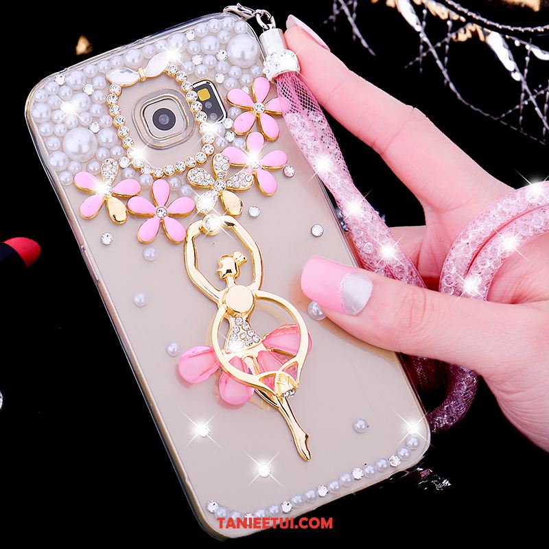 Etui Samsung Galaxy S7 Edge Telefon Komórkowy Tendencja Ochraniacz, Obudowa Samsung Galaxy S7 Edge Różowe Silikonowe Rhinestone