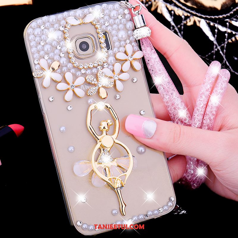 Etui Samsung Galaxy S7 Edge Telefon Komórkowy Tendencja Ochraniacz, Obudowa Samsung Galaxy S7 Edge Różowe Silikonowe Rhinestone