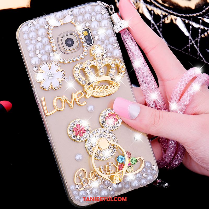 Etui Samsung Galaxy S7 Edge Telefon Komórkowy Tendencja Ochraniacz, Obudowa Samsung Galaxy S7 Edge Różowe Silikonowe Rhinestone