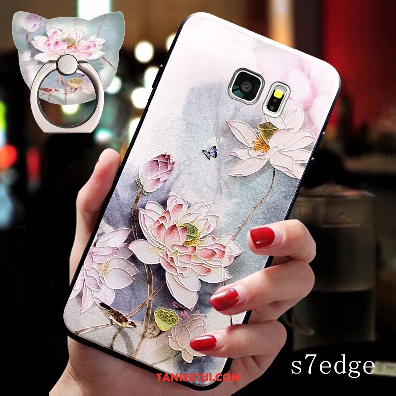 Etui Samsung Galaxy S7 Edge Wiszące Ozdoby Anti-fall Klamra, Futerał Samsung Galaxy S7 Edge Chiński Styl Gwiazda Silikonowe