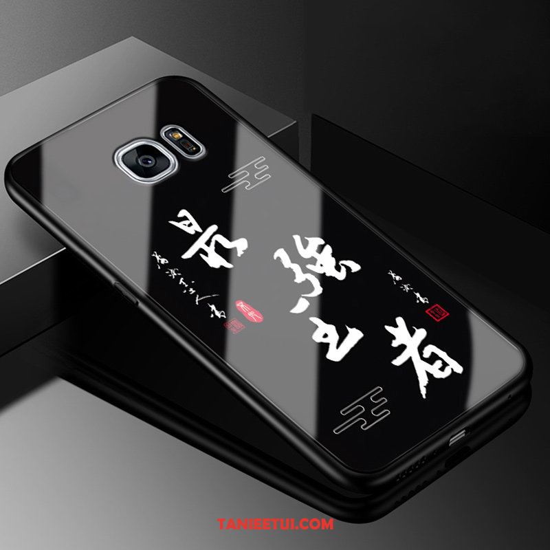 Etui Samsung Galaxy S7 Kreatywne Telefon Komórkowy Szkło, Futerał Samsung Galaxy S7 Silikonowe Anti-fall Czarny