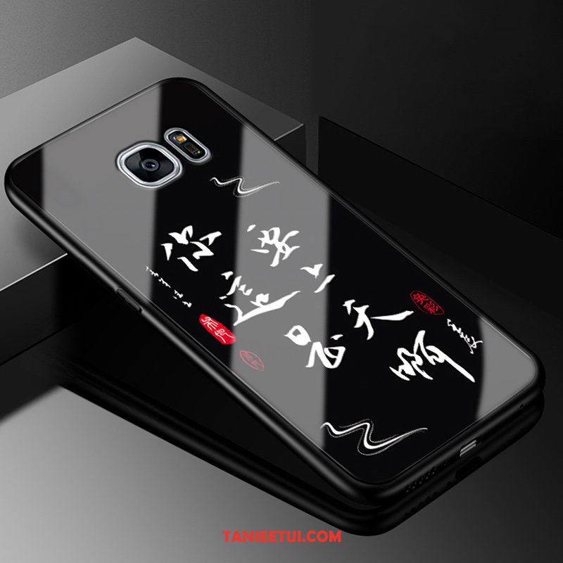 Etui Samsung Galaxy S7 Kreatywne Telefon Komórkowy Szkło, Futerał Samsung Galaxy S7 Silikonowe Anti-fall Czarny