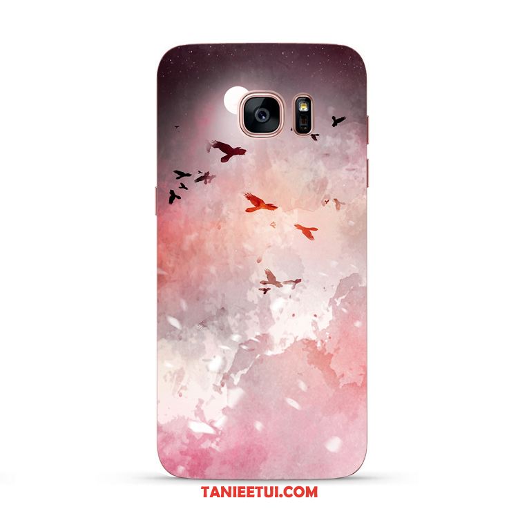 Etui Samsung Galaxy S7 Miękki Oryginalny Piękny, Pokrowce Samsung Galaxy S7 Sakura Różowe Miesiąc