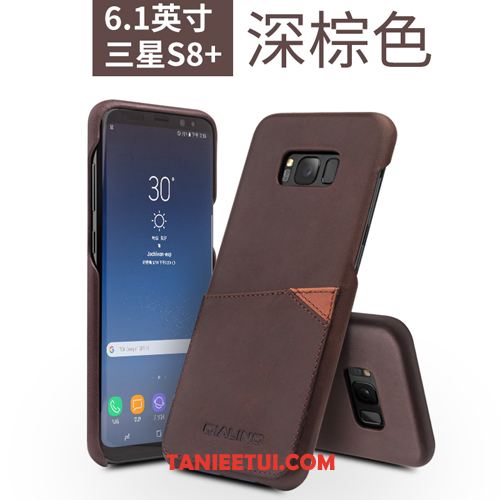 Etui Samsung Galaxy S8+ Cienkie Gwiazda Skórzany Futerał, Obudowa Samsung Galaxy S8+ Karta Telefon Komórkowy Braun