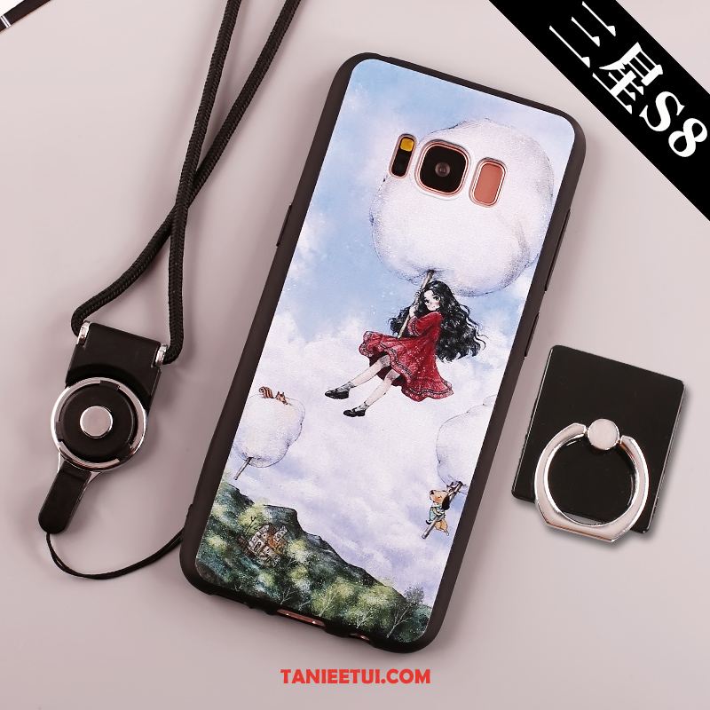 Etui Samsung Galaxy S8 Czarny Duży Ring, Obudowa Samsung Galaxy S8 Klamra Telefon Komórkowy Tendencja