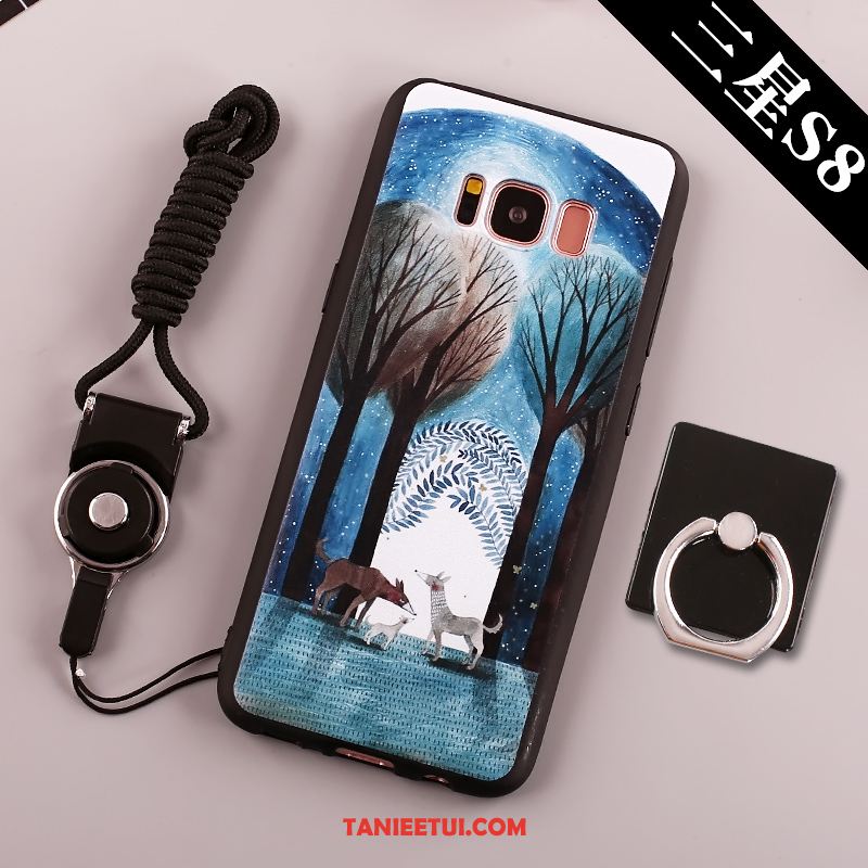 Etui Samsung Galaxy S8 Czarny Duży Ring, Obudowa Samsung Galaxy S8 Klamra Telefon Komórkowy Tendencja