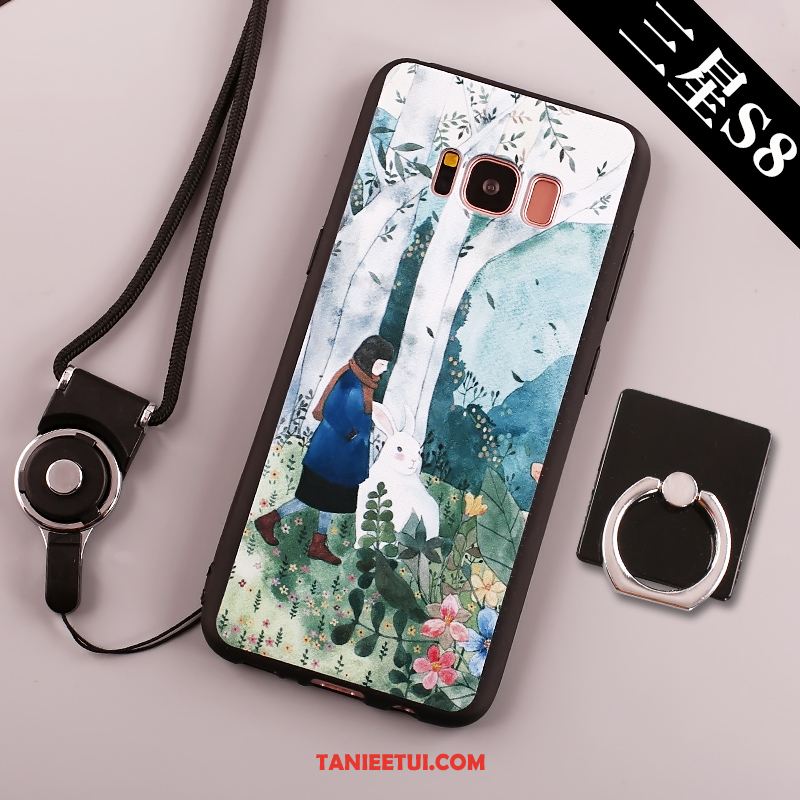 Etui Samsung Galaxy S8 Czarny Duży Ring, Obudowa Samsung Galaxy S8 Klamra Telefon Komórkowy Tendencja