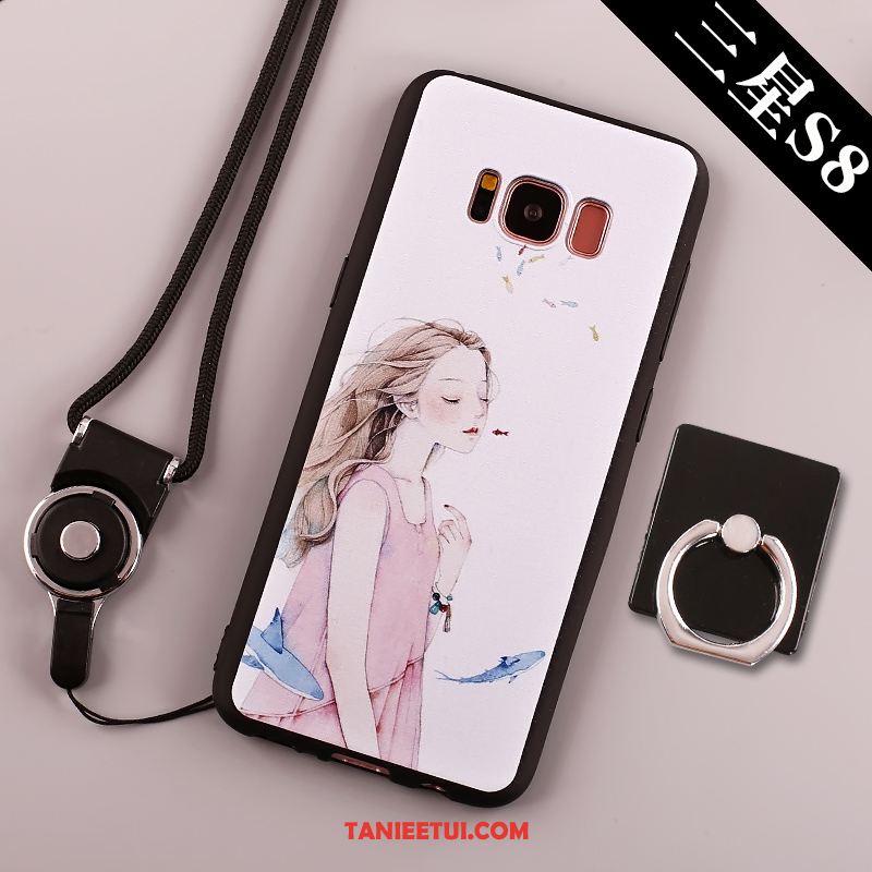 Etui Samsung Galaxy S8 Czarny Duży Ring, Obudowa Samsung Galaxy S8 Klamra Telefon Komórkowy Tendencja