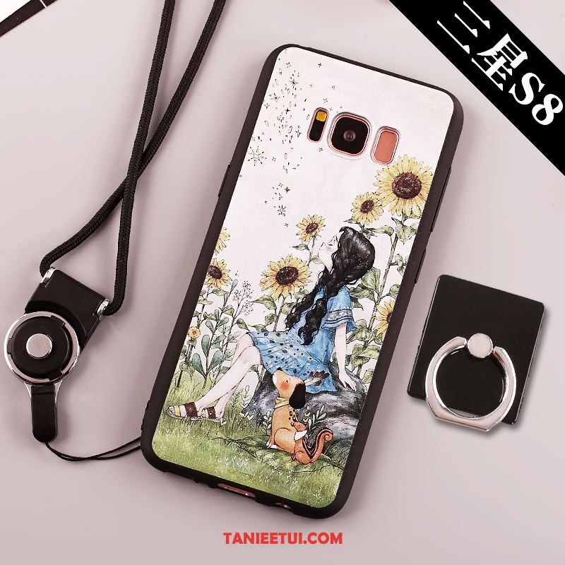 Etui Samsung Galaxy S8 Czarny Duży Ring, Obudowa Samsung Galaxy S8 Klamra Telefon Komórkowy Tendencja