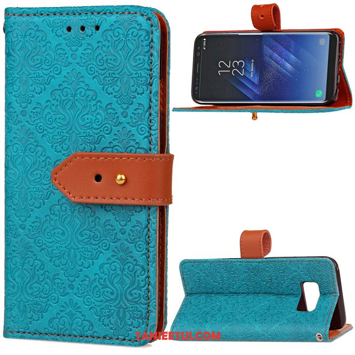 Etui Samsung Galaxy S8 Czerwony Gwiazda Karta, Pokrowce Samsung Galaxy S8 Prawdziwa Skóra Klapa Telefon Komórkowy