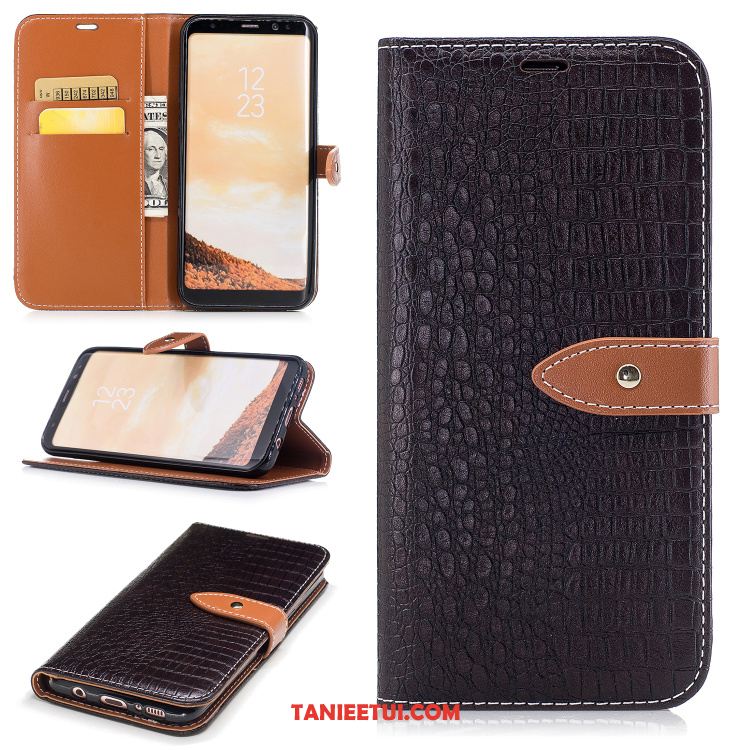 Etui Samsung Galaxy S8 Czerwony Gwiazda Vintage, Pokrowce Samsung Galaxy S8 Wzór Krokodyla Telefon Komórkowy Anti-fall