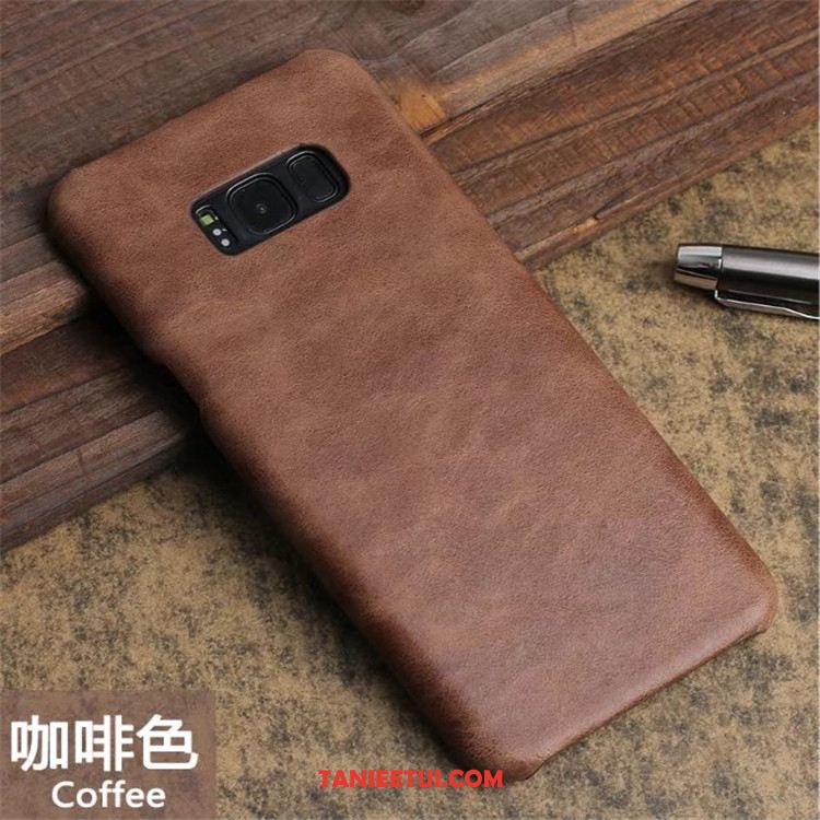 Etui Samsung Galaxy S8+ Prawdziwa Skóra Kreatywne Vintage, Obudowa Samsung Galaxy S8+ Brązowy Skóra Bydlęca Telefon Komórkowy