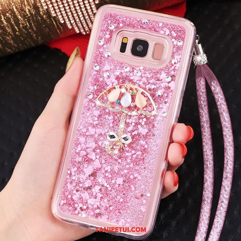 Etui Samsung Galaxy S8+ Silikonowe Gwiazda Quicksand, Pokrowce Samsung Galaxy S8+ Tendencja Wiszące Ozdoby Purpurowy