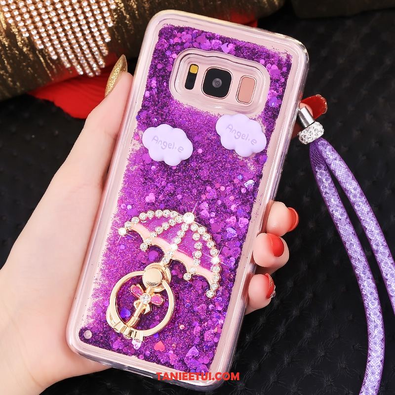 Etui Samsung Galaxy S8+ Silikonowe Gwiazda Quicksand, Pokrowce Samsung Galaxy S8+ Tendencja Wiszące Ozdoby Purpurowy