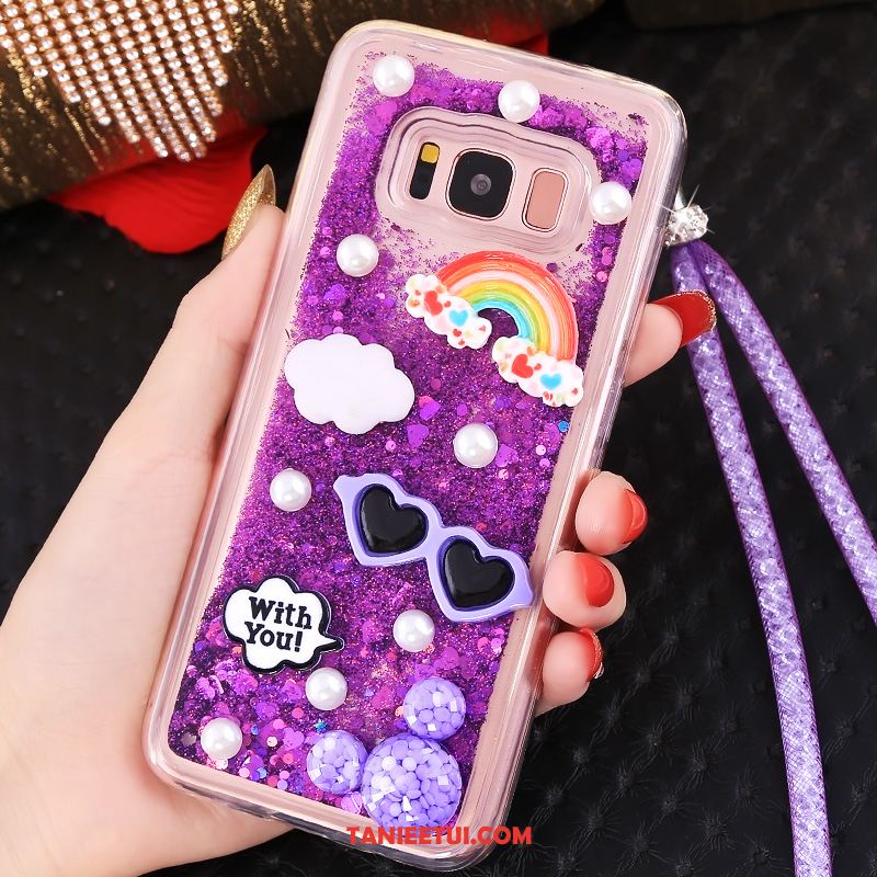 Etui Samsung Galaxy S8+ Silikonowe Gwiazda Quicksand, Pokrowce Samsung Galaxy S8+ Tendencja Wiszące Ozdoby Purpurowy