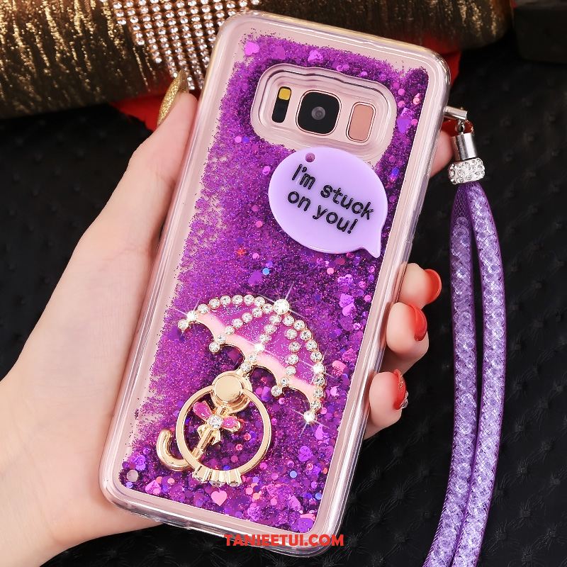 Etui Samsung Galaxy S8+ Silikonowe Gwiazda Quicksand, Pokrowce Samsung Galaxy S8+ Tendencja Wiszące Ozdoby Purpurowy