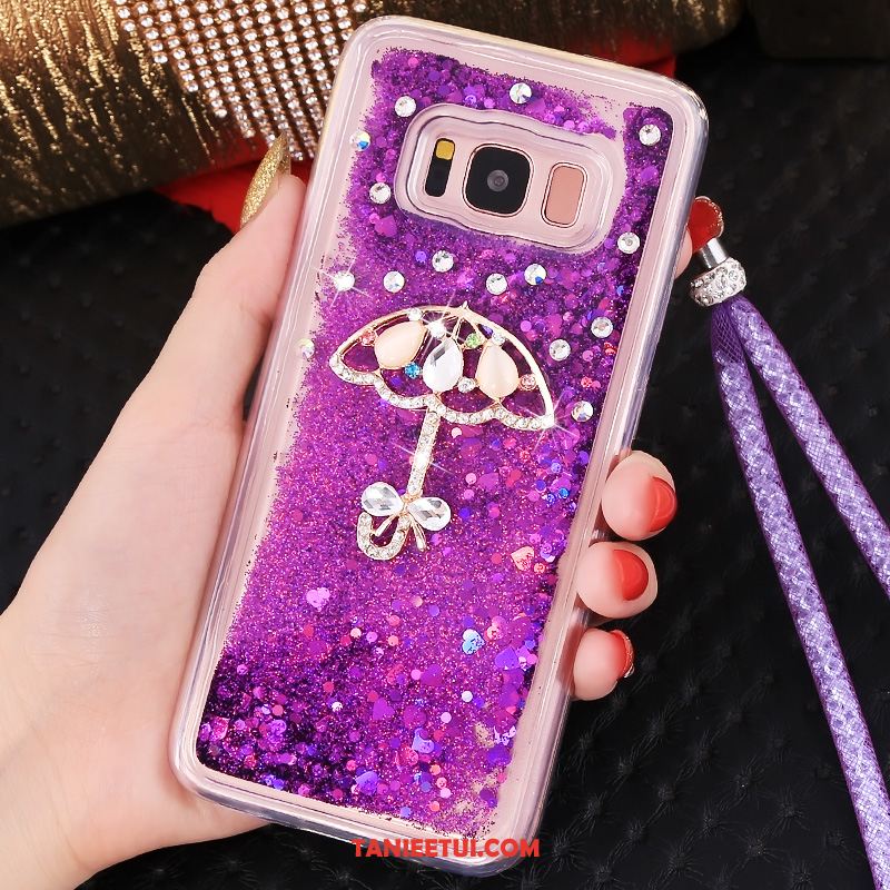 Etui Samsung Galaxy S8+ Silikonowe Gwiazda Quicksand, Pokrowce Samsung Galaxy S8+ Tendencja Wiszące Ozdoby Purpurowy