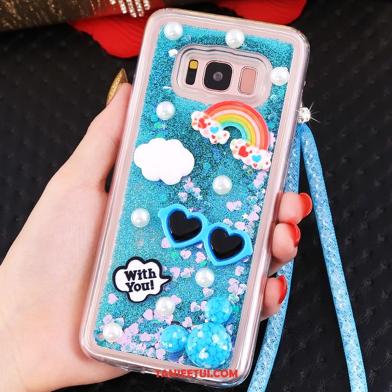 Etui Samsung Galaxy S8 Wiszące Ozdoby Niebieski Gwiazda, Obudowa Samsung Galaxy S8 Quicksand Ochraniacz Tendencja